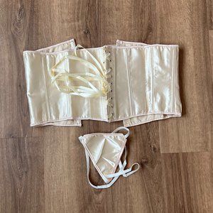 NEW Beige Corset Bustier Body Shaper Sz 4XL
